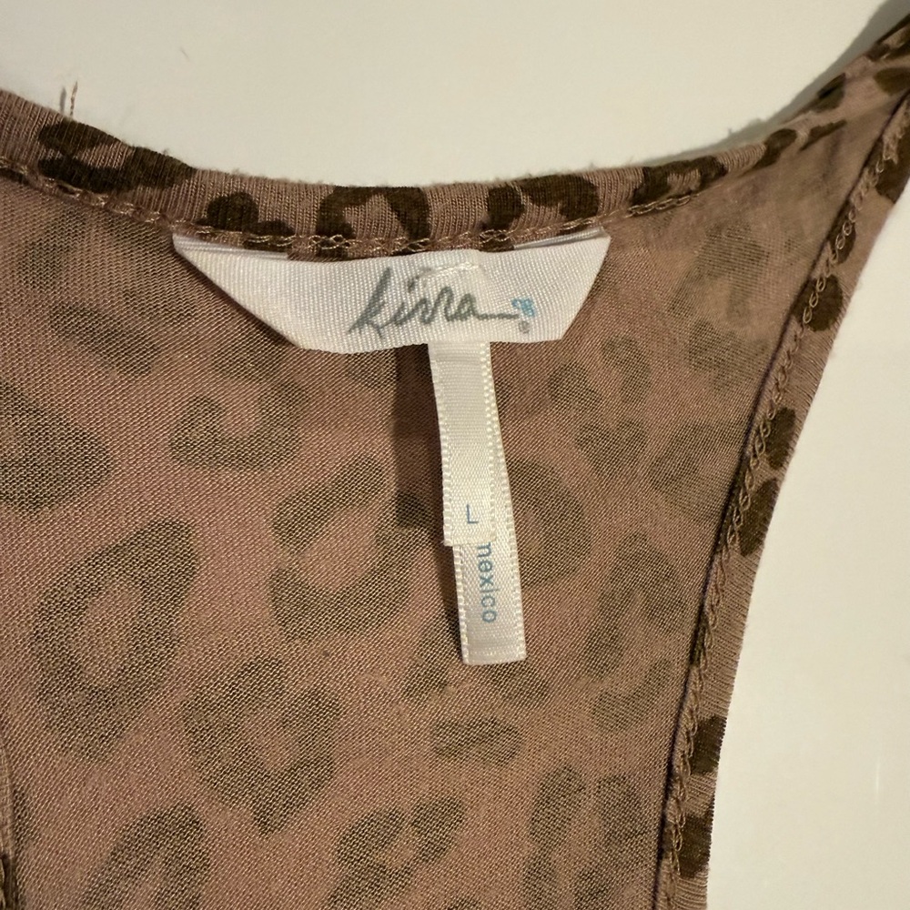 Kirra Tan Leopard Print Tank Top - Picture 6 of 7